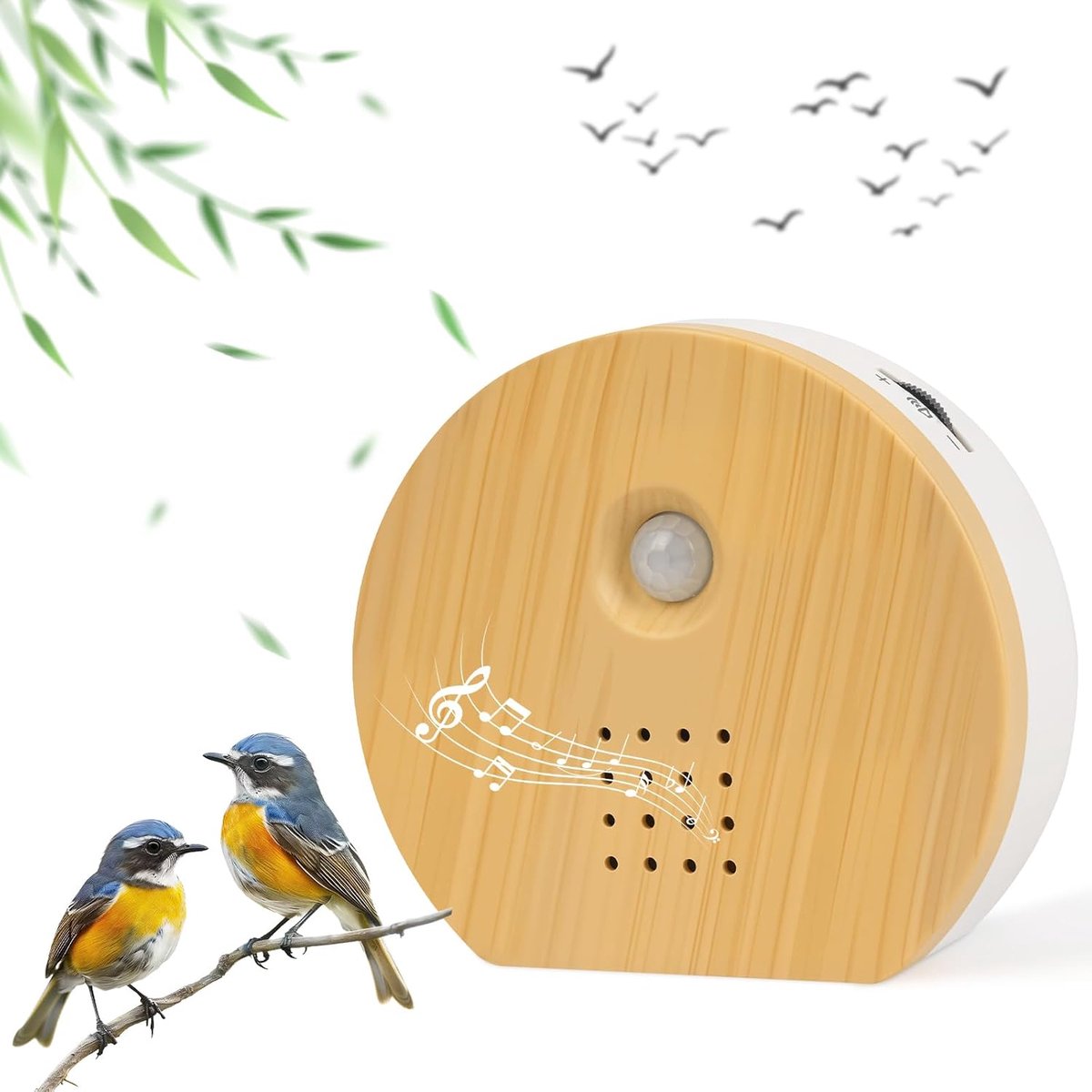 SnelShoppen - Bird Zjilscher Motion Detector Box met Natuurlijke Vogelgeluiden, Wandmontage, Ideaal voor Ontspanning, Stressvermindering en Verbeterde