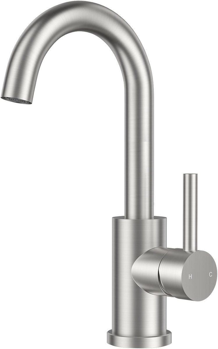 SnelShoppen - 360° Rotatable RVS Mengkraan voor Badkamer en Keuken - Hoogwaardige Waterkraan met Warm/Koud Water - Eenvoudige Montage en Elegant Desig