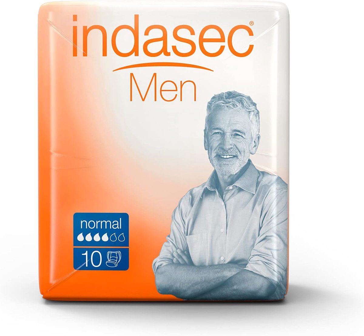 SnelShoppen - Men Absorbent Masculino Normaal 10 Uds - Incontinentiebriefjes voor Mannen - Optimale Absorptie - Ademend Materiaal - Neutraal Geur - Vo