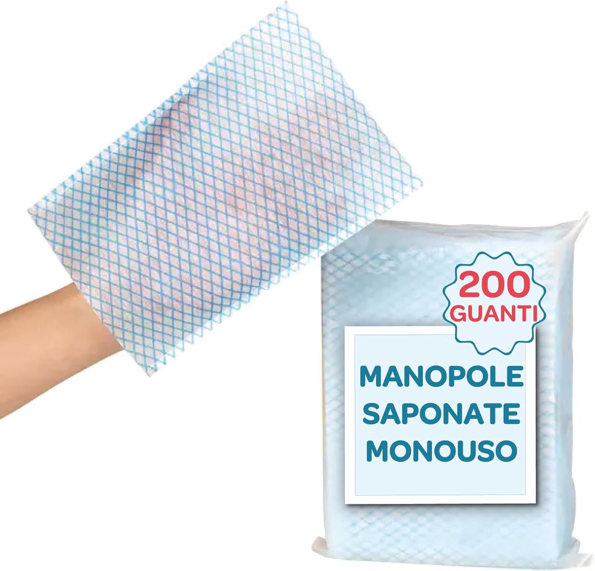 SnelShoppen - Soap Buds Handschoenen voor Ouderen - 200 Stuks - Zachte en Duurzame Niet-geweven Stof - Ideaal voor Hygiëne, Bed Incontinentie, Post-op