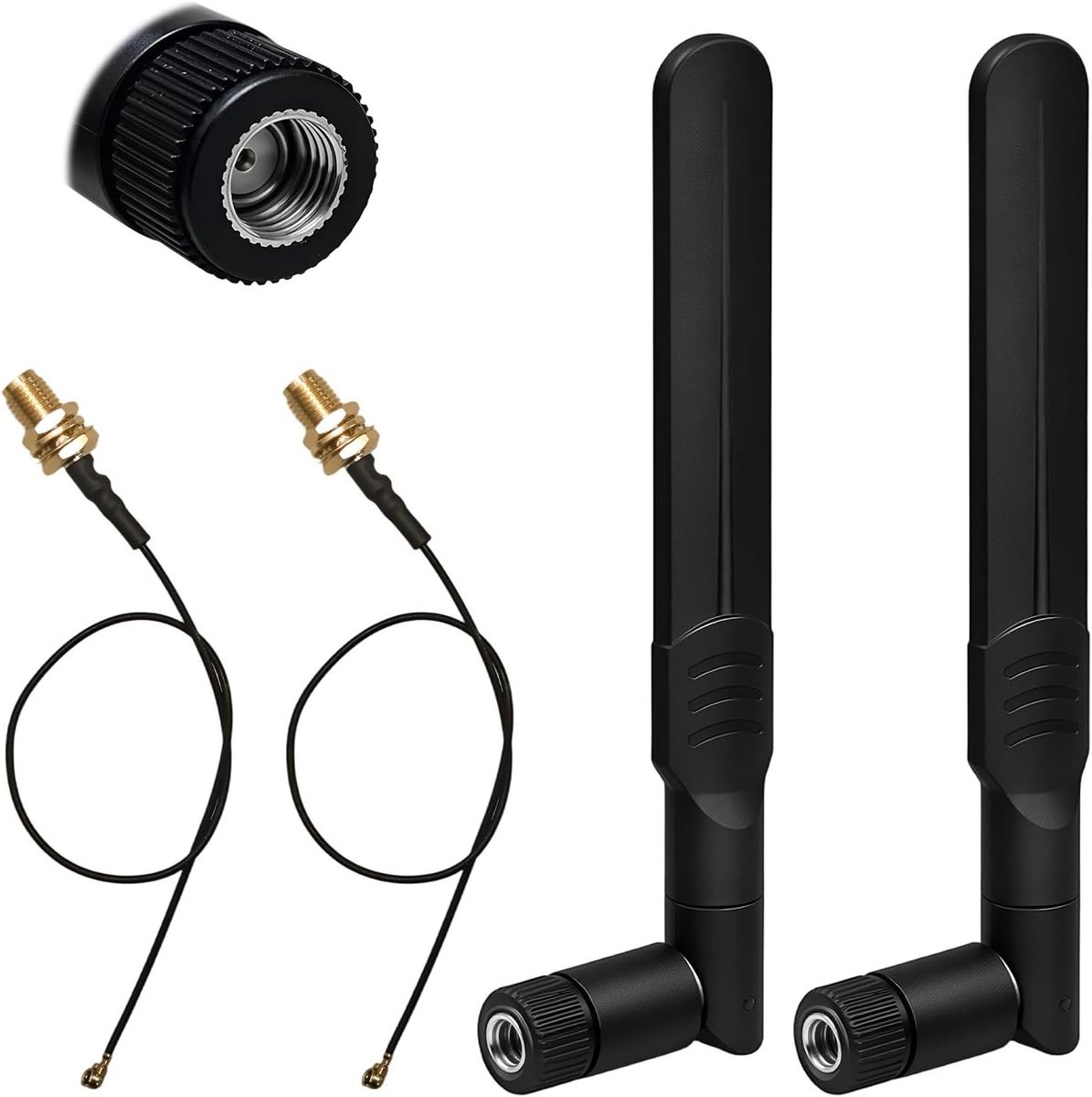 Set van 2 Wi-Fi antennes voor stabiele verbinding met 2.4G, 5G en 5.8G netwerken, versterk draadloze verbinding en bereik van apparaten
