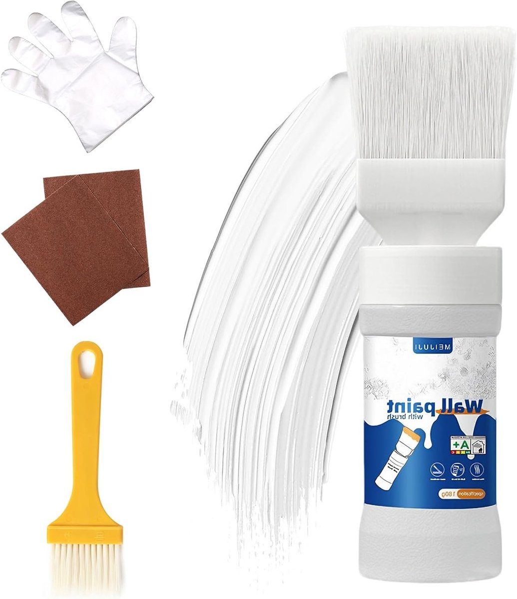 Meubelverf in wit, sneldrogend en geschikt voor hout en metaal, ideaal voor meubels en kasten, 180 ml