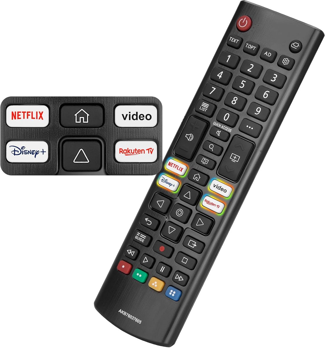 SnelShoppen - Universele Vervangingsafstandsbediening voor Smart-TV, Verbeterde Infrarood Afstandsbediening voor 4K 8K OLED LED UHD Smart TV's met Sne