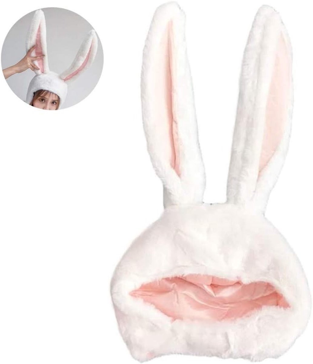 Pluche konijnenhoed met oortjes voor feestelijke kostuums, schattige bunnies en paasevenementen