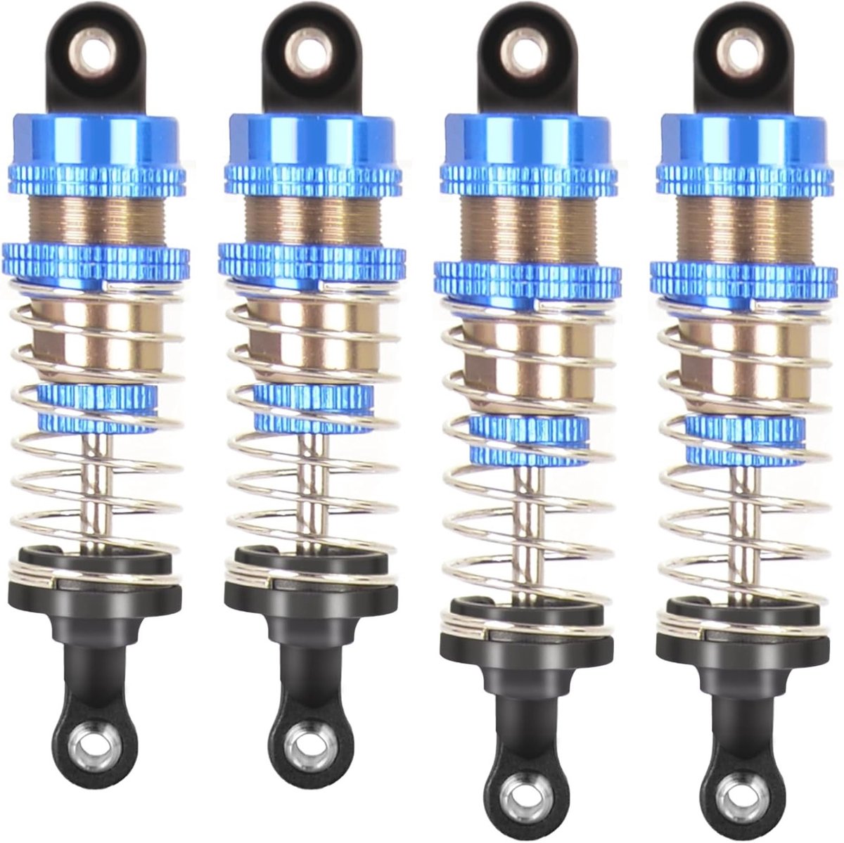 Opgewaardeerde geoliede schokken 66mm/72mm aluminium olie schokdemper set voor 1/12 1/14 1/16 RC auto's - geschikt voor WLtoys, verbeterde demping, hoge prestaties en duurzaamheid