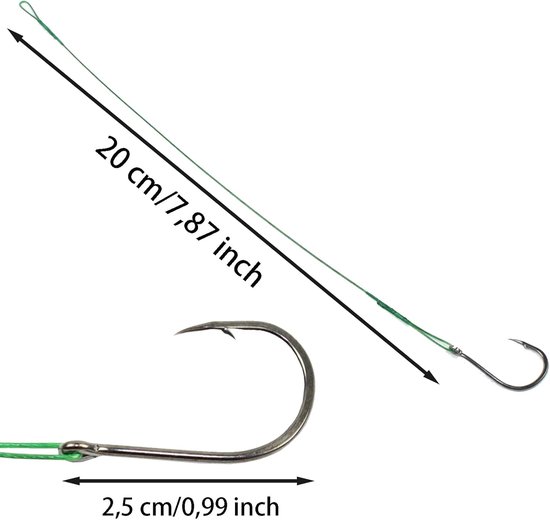SnelShoppen - 40pcs Visshaken Carbon Staal - Sterke en Duurzame Barbed Haakjes voor Zee, Meer en Rivier - 2.5cm - Perfect voor Hengelsport en Buitenac van Snelshoppen — afbeelding 2