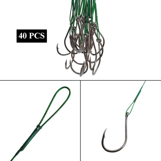 SnelShoppen - 40pcs Visshaken Carbon Staal - Sterke en Duurzame Barbed Haakjes voor Zee, Meer en Rivier - 2.5cm - Perfect voor Hengelsport en Buitenac van Snelshoppen — afbeelding 5