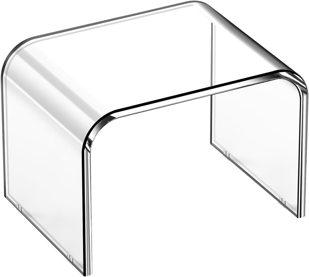 Transparante Opstapkruk - Elegante Acryl Kruk voor Kinderen en Volwassenen - Geschikt voor Keuken en Badkamer - Maximale Belastbaarheid 113 kg