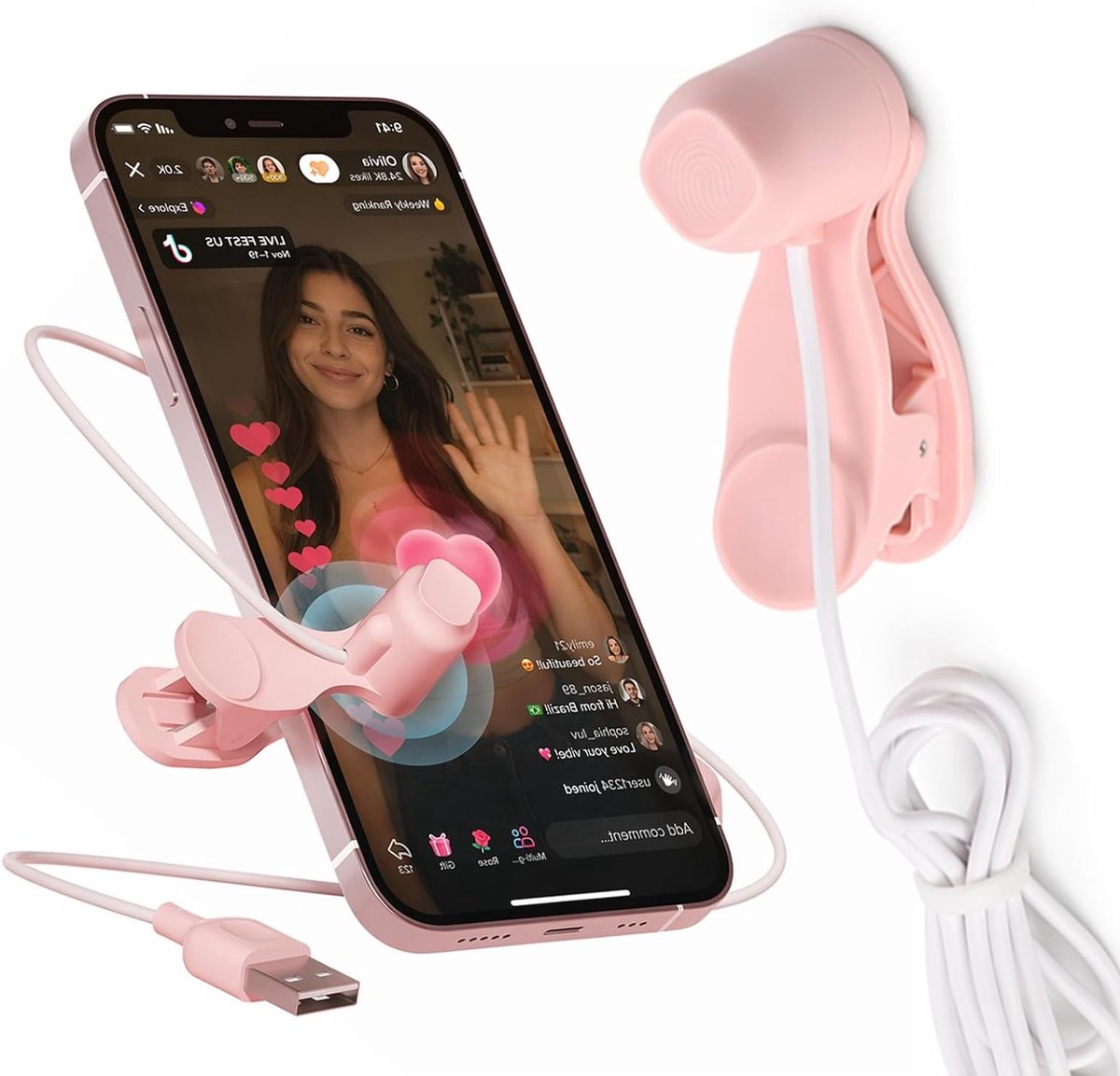 Instelbare automatische clicker voor smartphone-schermen, ideaal voor live streaming, gaming en online winkelen