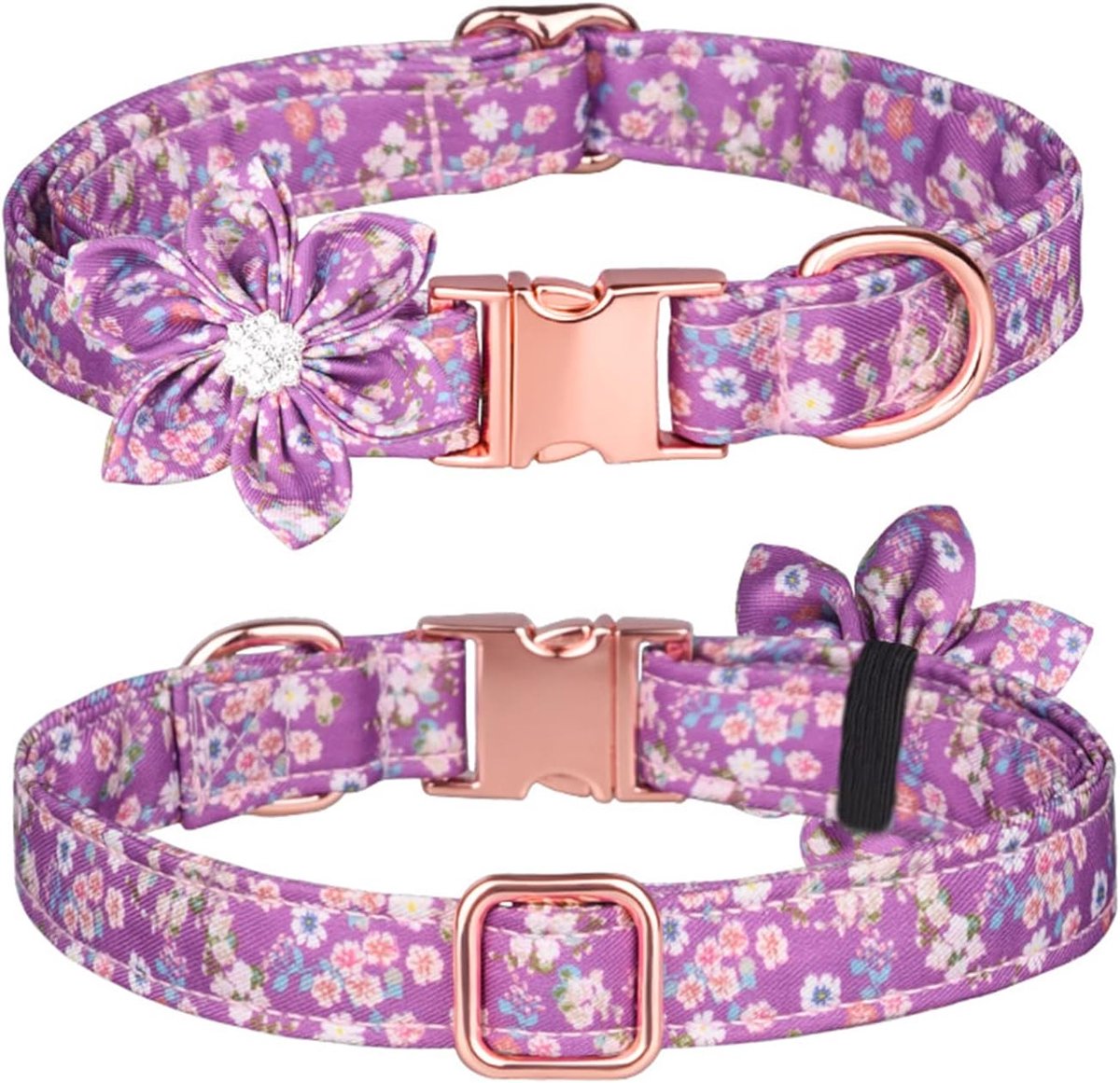 SnelShoppen - Verstelbare Hondhalsband, Schattige Hondenkraag met Metalen Snelsluiting, Ademend voor Puppy, Kleine en Middelgrote Honden en Katten, Ha
