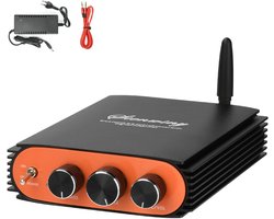 SnelShoppen - Bluetooth Versterker HiFi Stereo 300Wx2 Mini Subwoofer Versterker met TPA3255 Amp Chip, Class D Audio Versterker met DSP & SUB Out, Draa