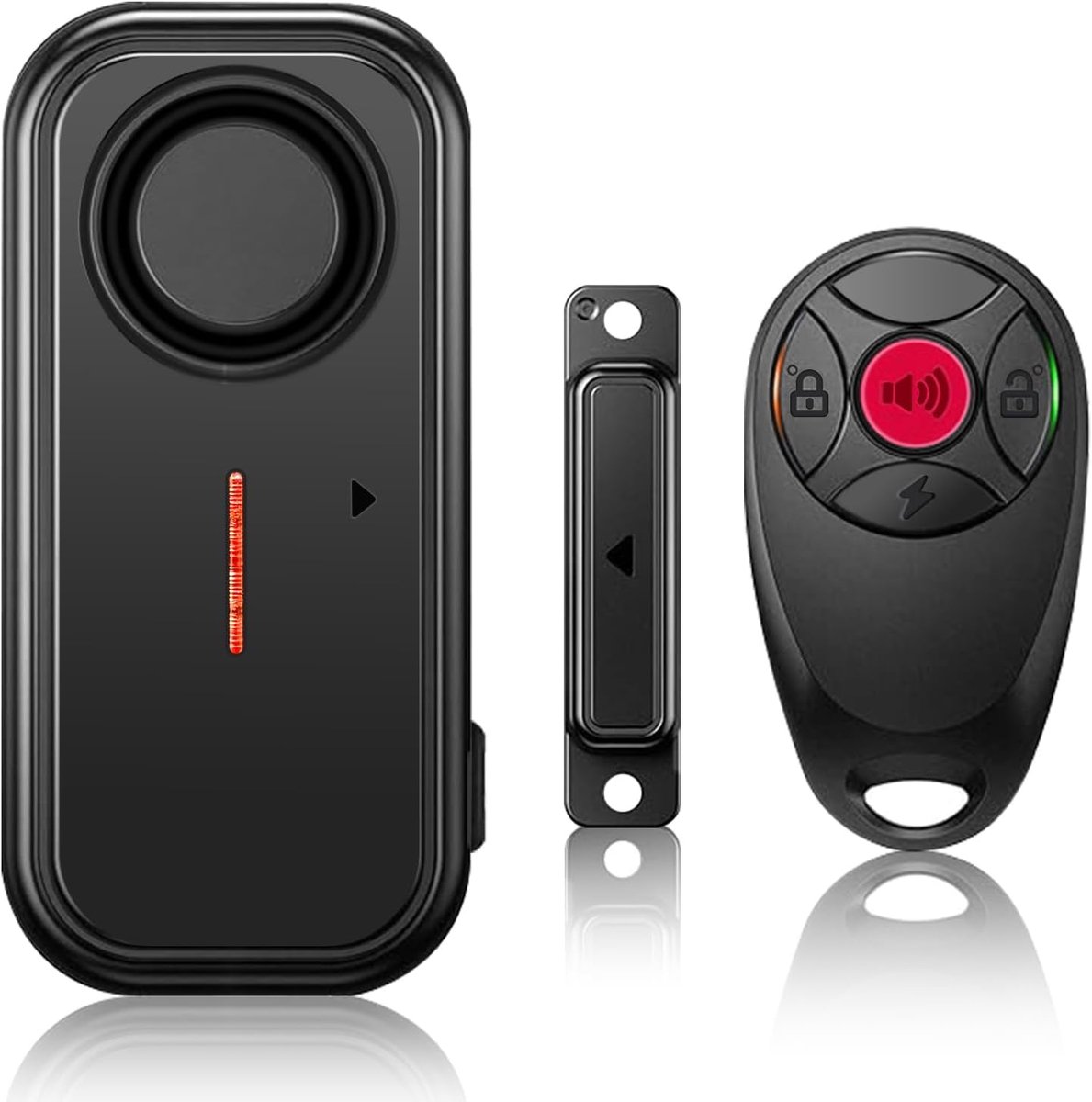 Deuralarm-Deuralarm met sirene-Deur alarm --Deuralarm met afstandsbediening-Deuralarm draadloos - Raam Alarm met Afstandsbediening - Deur Sensor met 108 dB Alarm - IP66 Waterdicht - 4 Geluidsniveaus - 4 Beltonen