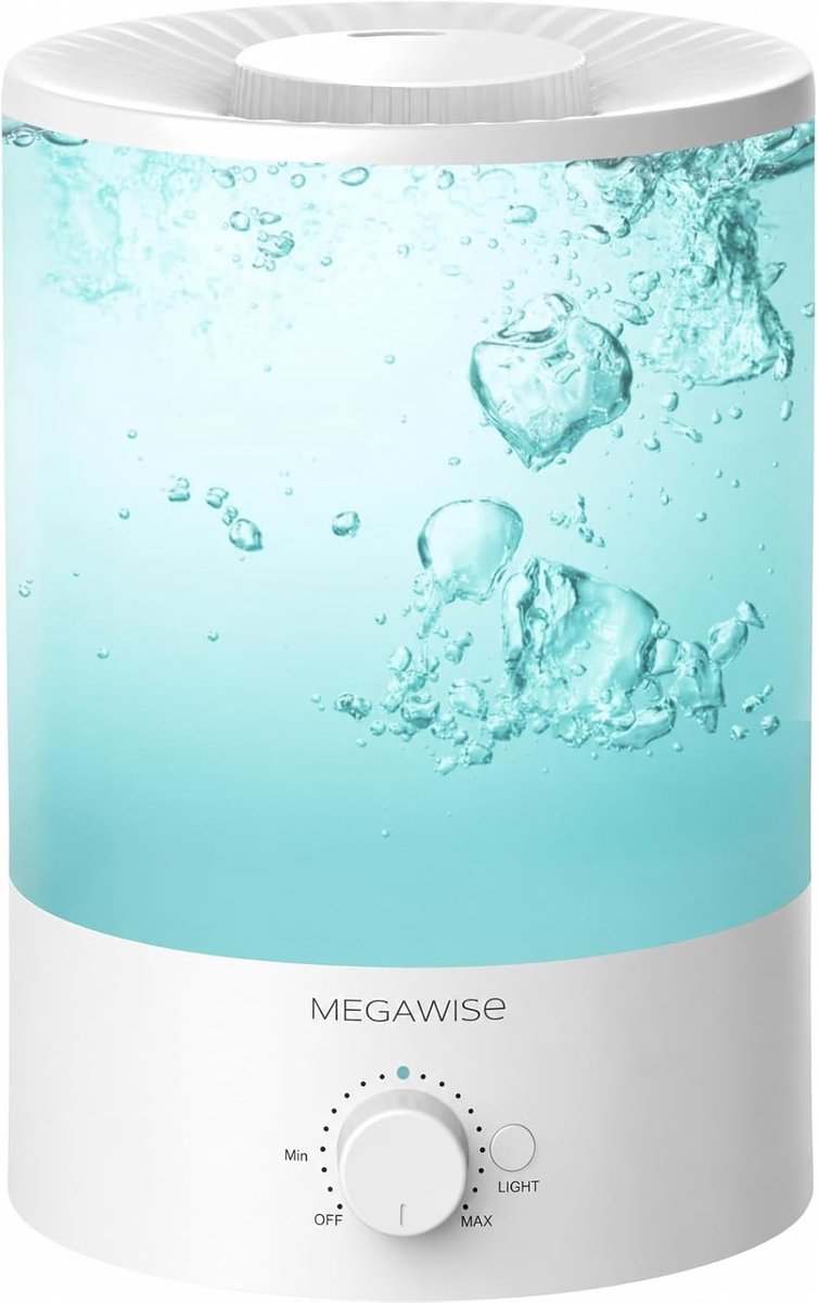 SnelShoppen - Cool Mist Luchtbevochtiger 3.5L - Ultra Stille Diffuser met Top Fill, Geur Cup, 7-Kleur Nachtlampje & Automatische Uitschakeling voor Ba