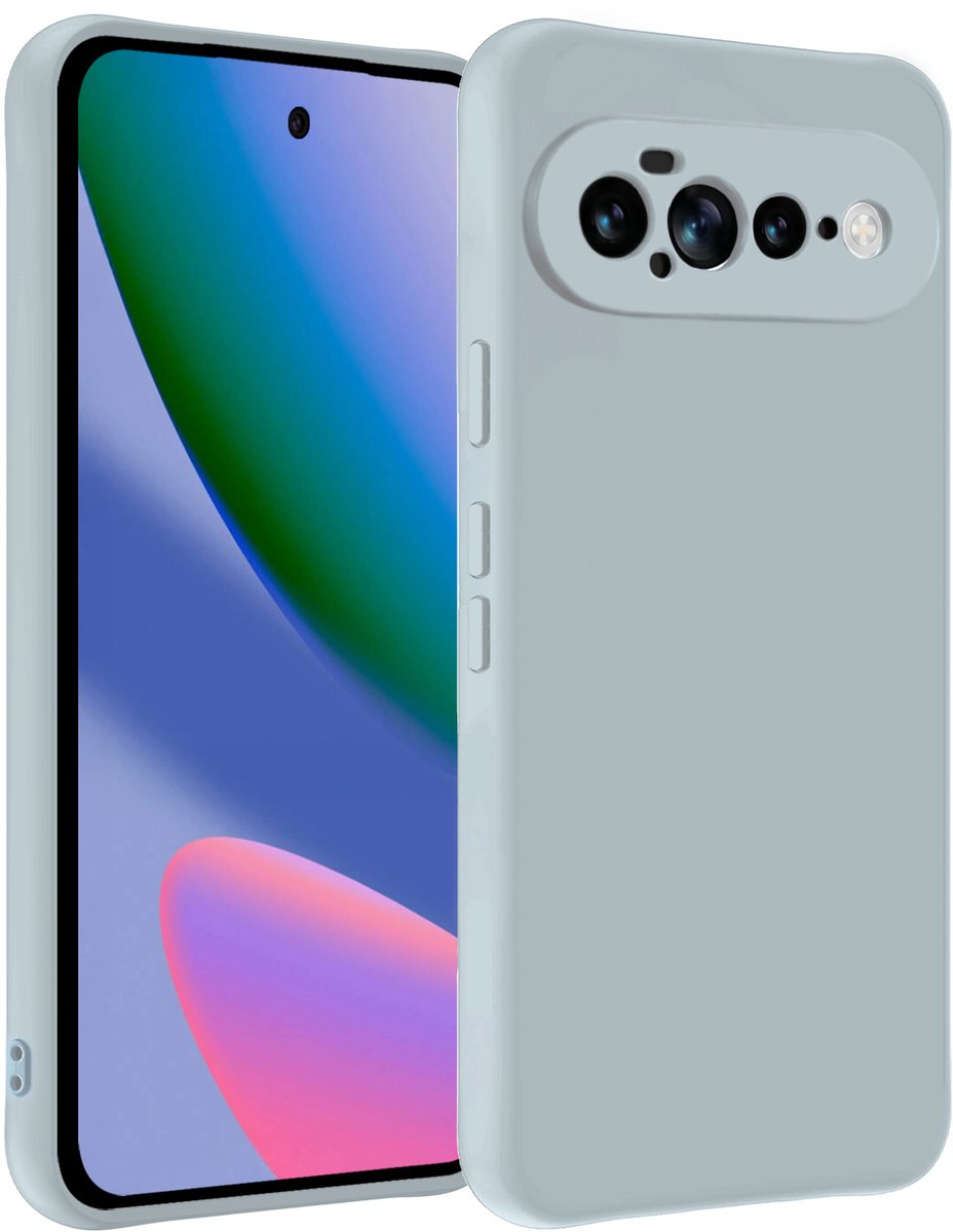Hoesje - Geschikt voor Google Pixel 11 Pro XL - Sterk & Shockproof - Siliconen Case - Hoes Cover - Telefoonhoes - Lichtblauw