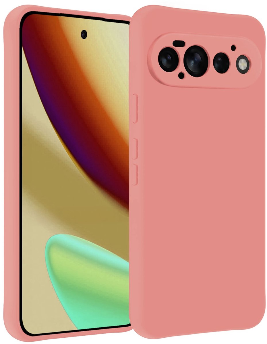 Hoesje - Geschikt voor Google Pixel 11 Pro - Sterk & Shockproof - Hoes Cover - Siliconen Case - Telefoonhoesjes - Lichtroze