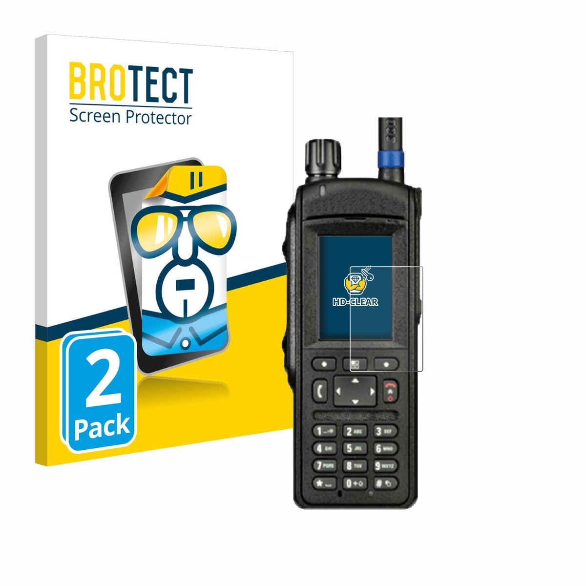 BROTECT - Screenprotector voor Motorola MTP6650 - Folie Beschermfolie transparant 2 Stuks