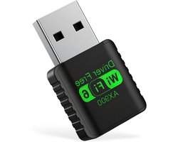 WLAN USB Stick voor PC met WiFi 6, Dual Band 2.4G/5GHz, Snelle AX900 Adapter, Ondersteunt WPA2-PSK, Geschikt voor Windows 10/11/7, Ideaal voor Gaming en Streaming
