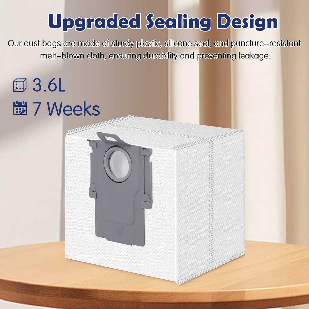 SnelShoppen - 12 Stuks Stofzakken voor Robotstofzuiger - Compatibel met S8+/S8 Pro Ultra/S7 MaxV Ultra/Q7 M5+/L5+/Max+/Q8 Max+/Q5 Pro+/Q5 Max+/Q10 S5+
