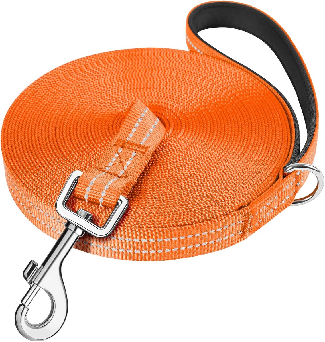 SnelShoppen - Honden Recall Lead 20m - Lichtgewicht Polyester - Reflecterende Hondenlijn met Comfortabele Polsband en Sterke Metaal Haak - Perfect voo