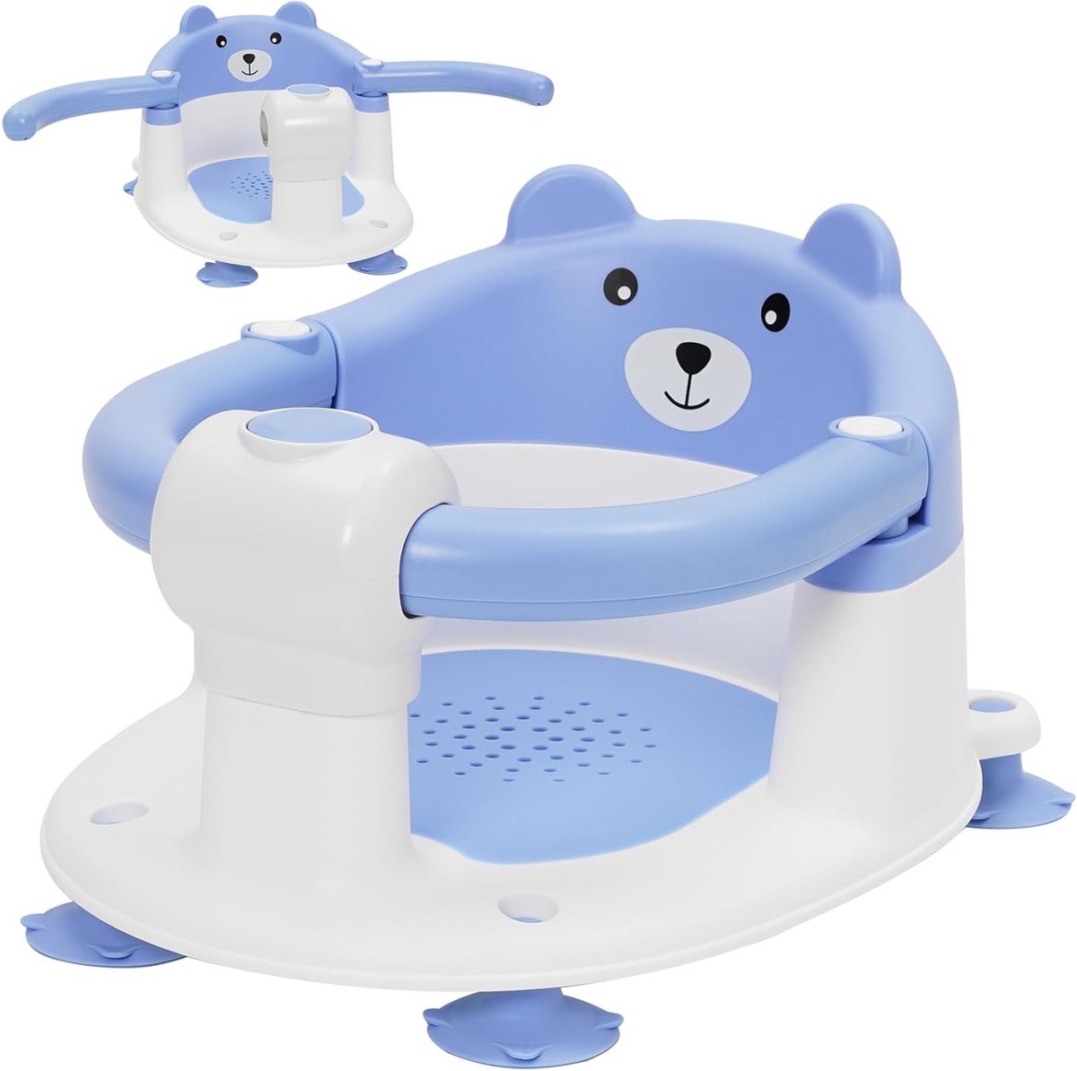 Ergonomische badzit voor baby's van 6-24 maanden met sterke zuignappen, antislip en 360° bescherming, veilig en comfortabel voor peuters en pasgeborenen