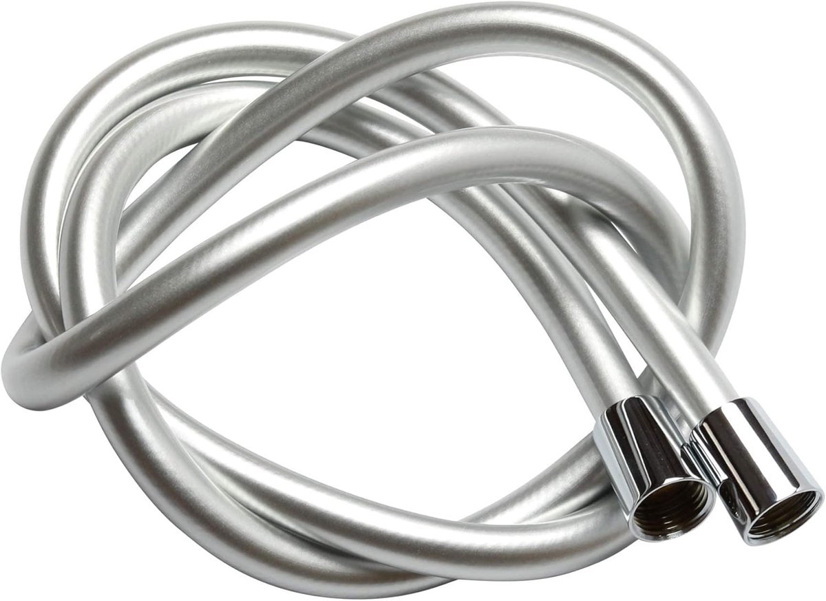 SnelShoppen - PVC Doucheslang 1.5M / 59 Inch met Anti-Twist Messing Aansluitingen - Universele Vervanging, Flexibel, Buigzaam en Lekvrij