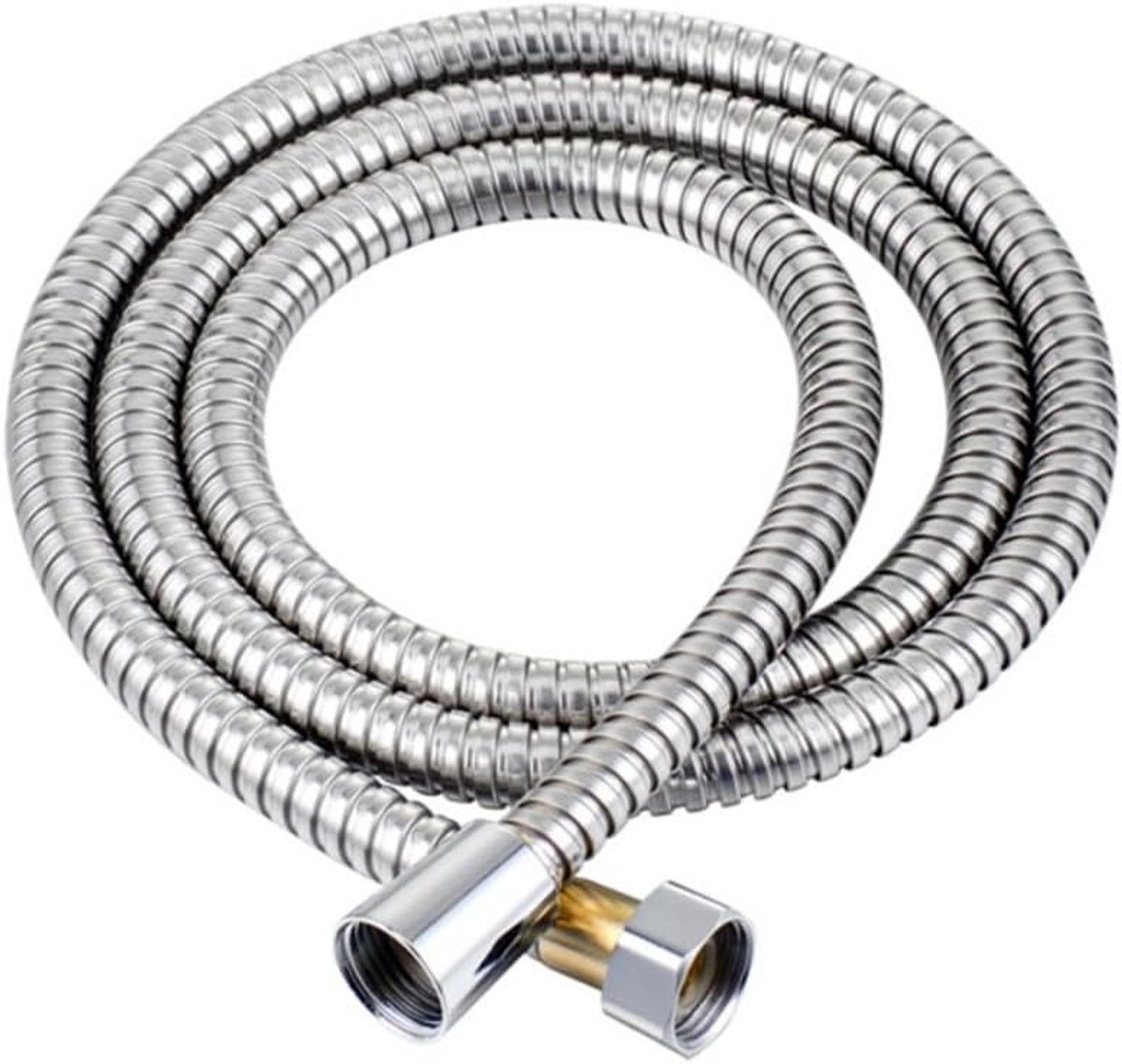SnelShoppen - Large Bore Douche Slang 1.5m, Rvs Antikink Hoge Druk Douche Slang, Universele Lekvrije Douche Slang, Chroom, Voor Hoogdoorstroom Douche