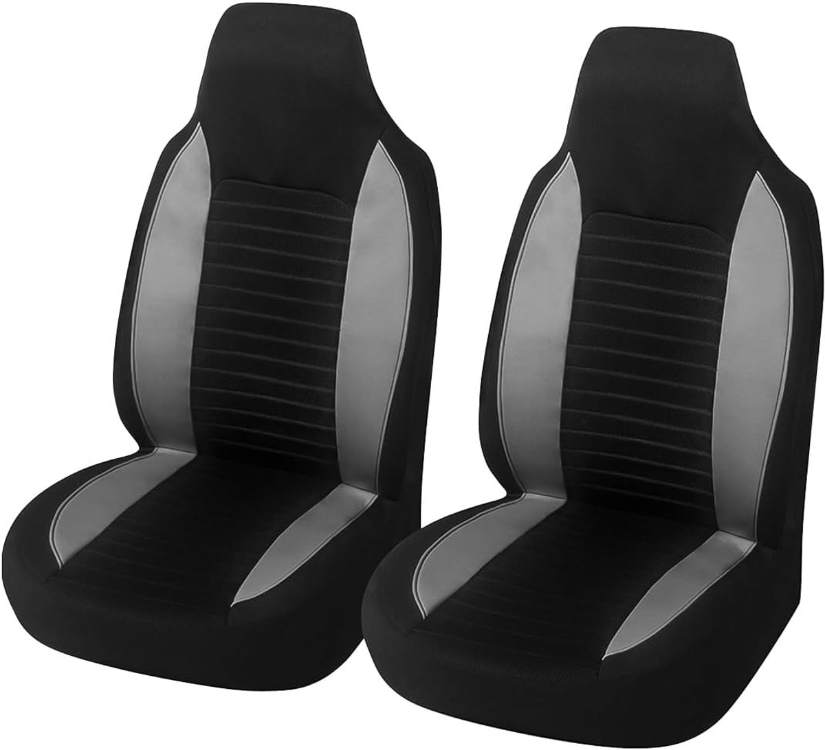 SnelShoppen - 9-delige Universele Stoelhoezen Auto - Premium Design - Perfecte Pasvorm voor Alle Auto Stoelen - Grijs - Zacht, Stof- en Slijtbestendig