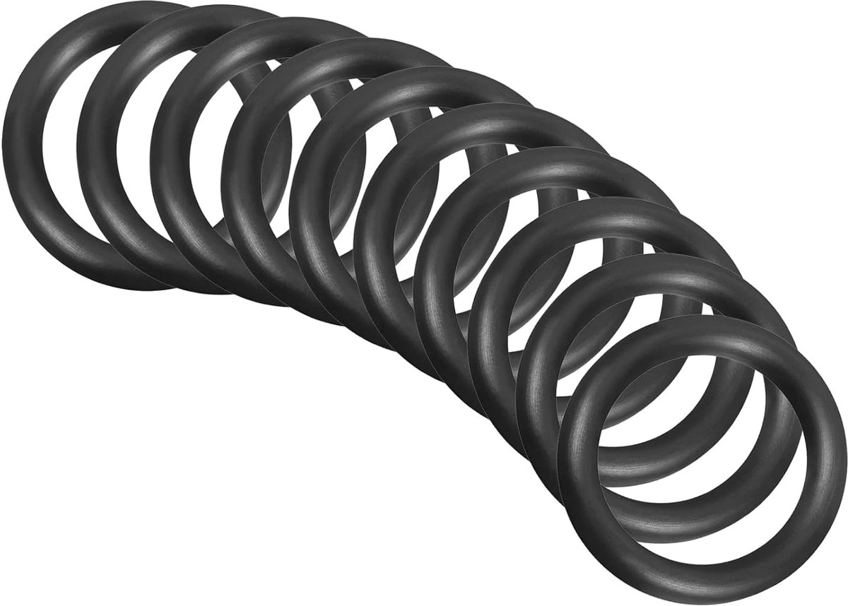 SnelShoppen - Pack van 10 Nitrile Rubber O-Ringen 35mm x 25mm x 5mm - Zwart - Voor Kraan, Loodgieter, Reparatie, Waterdicht, Sealing Discs