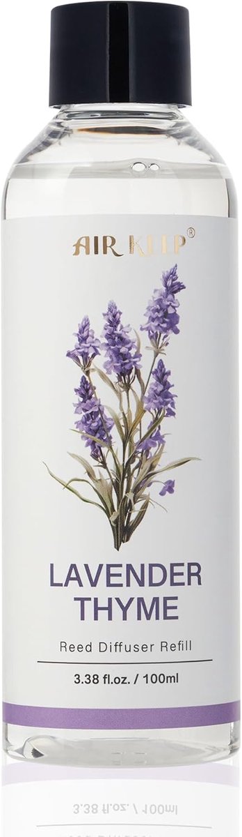 SnelShoppen - Reed Diffuser Oil Refill 100ml - Lavendel Tijm Geur - Geurverspreider voor Thuis, Slaapkamer, Badkamer en Kantoor - Aromatherapie en Gez
