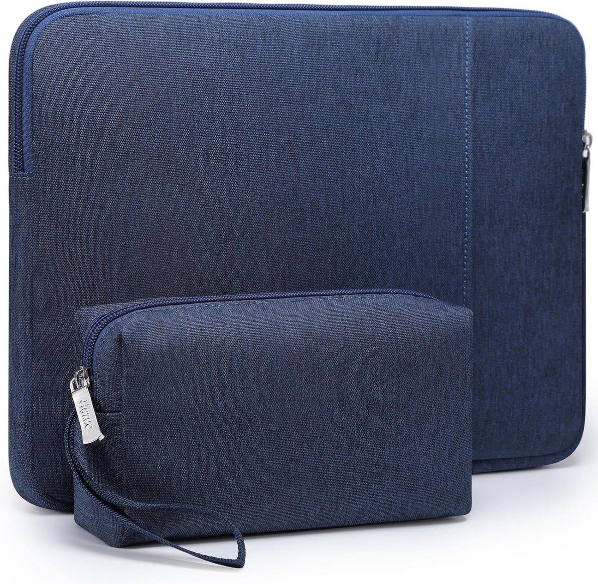 SnelShoppen - 13 Inch Laptop Sleeve Set voor MacBook Air Pro, iPad Pro/Air, XPS 13, Surface Pro - Navy Blauw - Bescherming, Draagbaar, Stijlvol, Ergon