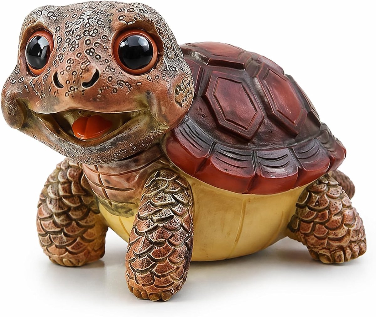 SnelShoppen - Klein Schildpad Figuur van Hars - Decoratieve Dierfiguur voor Tuin en Indoor Flessentuin - Weerbestendige Miniek Tuindecoratie - Perfect