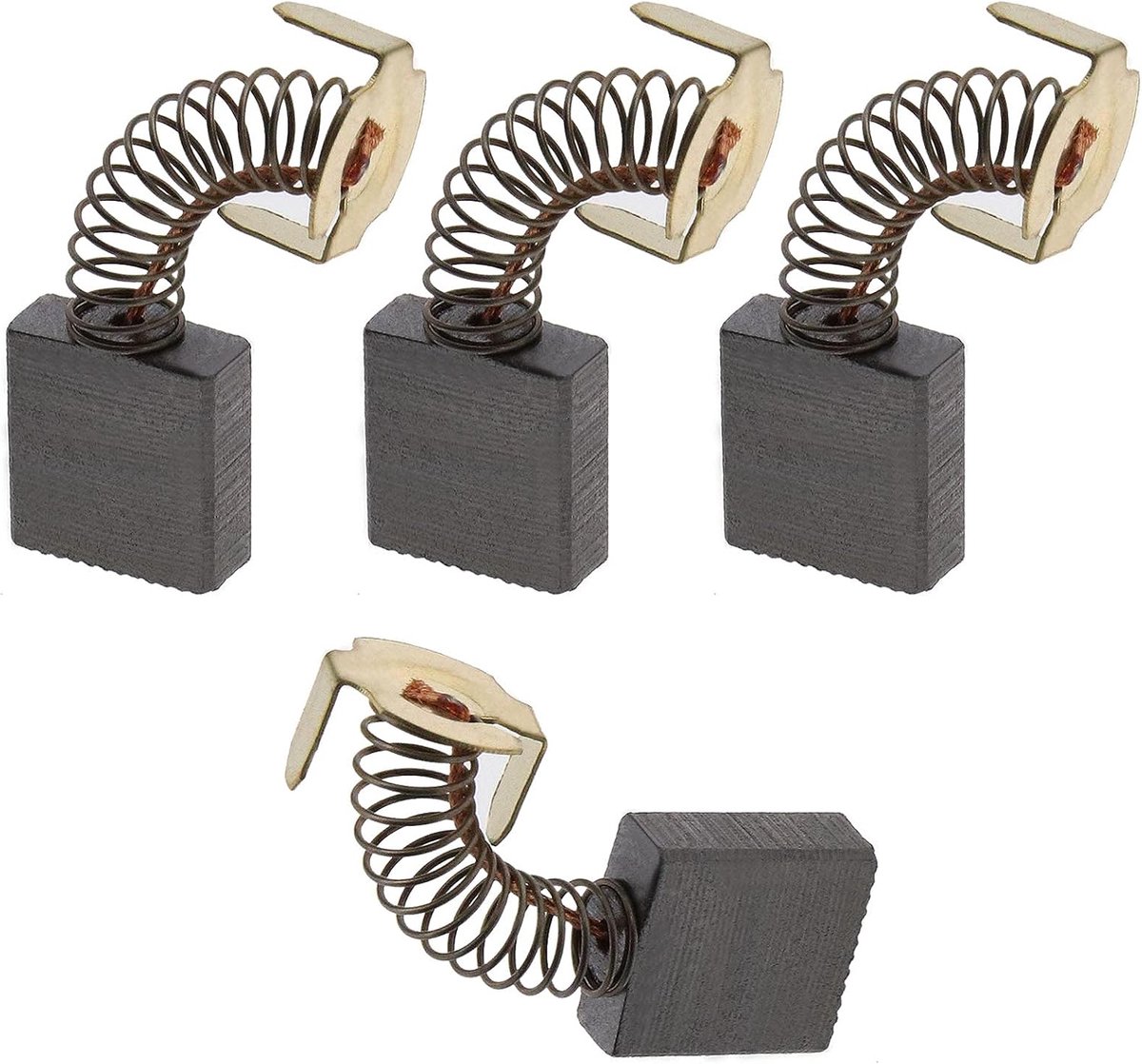 SnelShoppen - Carbon Borstel 17x17x7mm Vervangingsonderdeel voor Loopbanden - 2 Pairs Hoogwaardige Duurzaamheid - Geschikt voor Diverse Modellen