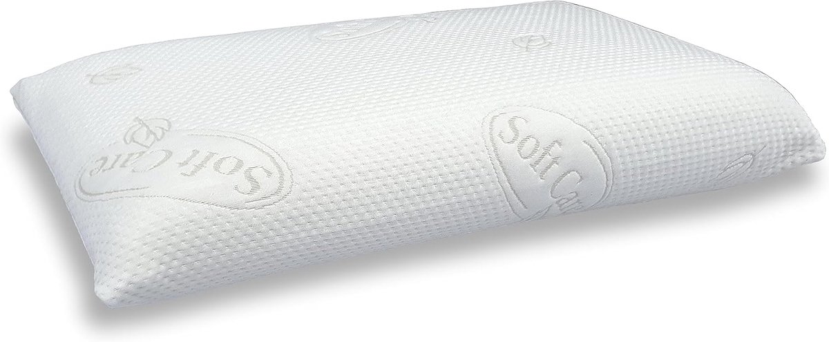 SnelShoppen - Ergonomisch Neksteun Kussen 80x40x15 cm - Orthopedisch Hoofdkussen van Visco-elastisch Geheugenschuim - Wasbare Hoes - Hypoallergeen & M