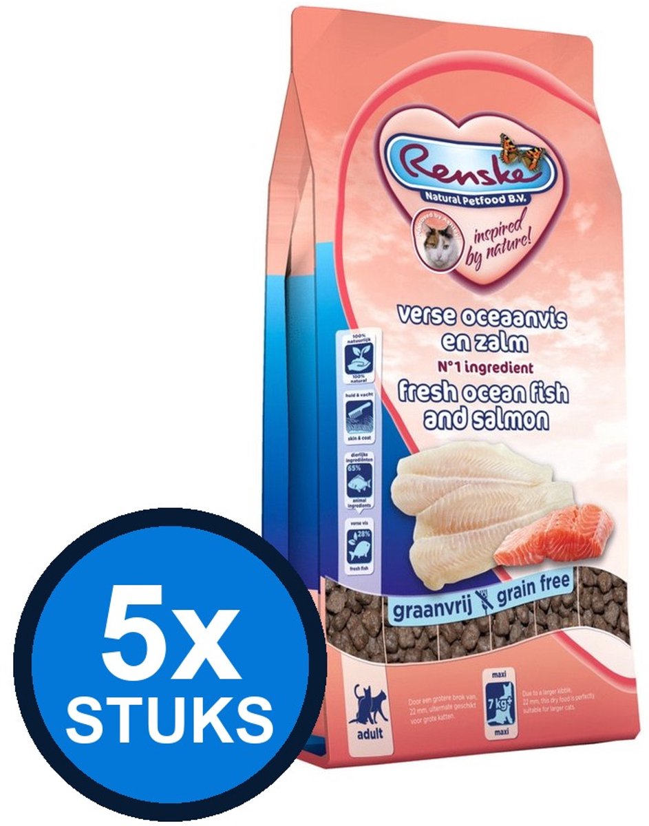 Renske Renske - Super Premium droog kat adult maxi ocvs&zlm 1,5kg - Kattenvoer - 1.5 kg