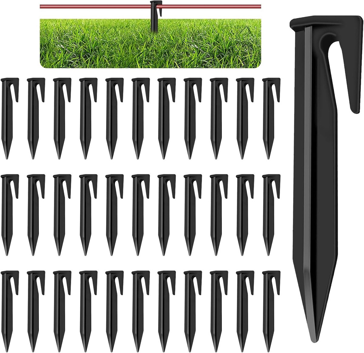 150 stuks Kabelbevestigingspinnen voor Robotmaaiers, Grondpennen voor Tuin, Accessoires voor Kabelbeheer en Tuinindeling