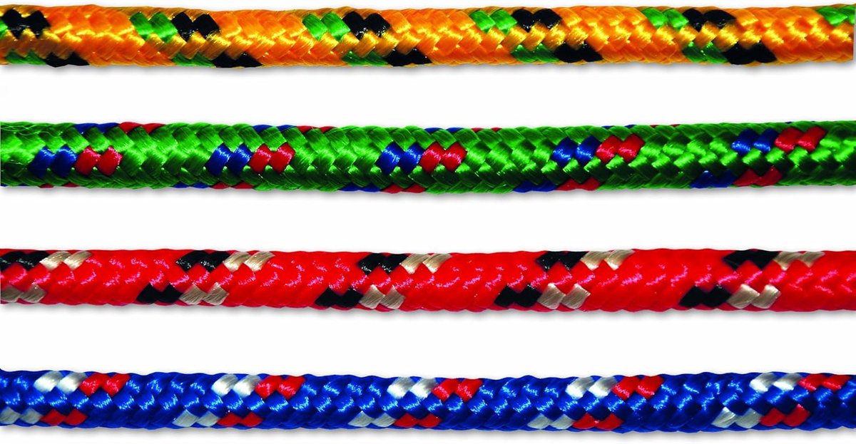 SnelShoppen - 9 mm Braided Polypropylene/Polyester Touw - 7.5 m Kleur Assortiment - Ideaal voor Camping, Outdoor, Watersport en Vrije Tijd