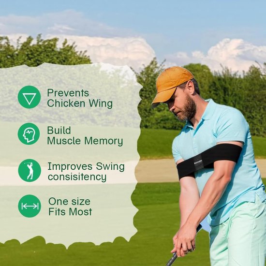SnelShoppen - Golf Swing Corrective Bracelet, Swing Trainer Aid voor Rechtshandige en Linkshandige Spelers, Verbeter je Golfslag met Dit Multifunction van Snelshoppen — afbeelding 4