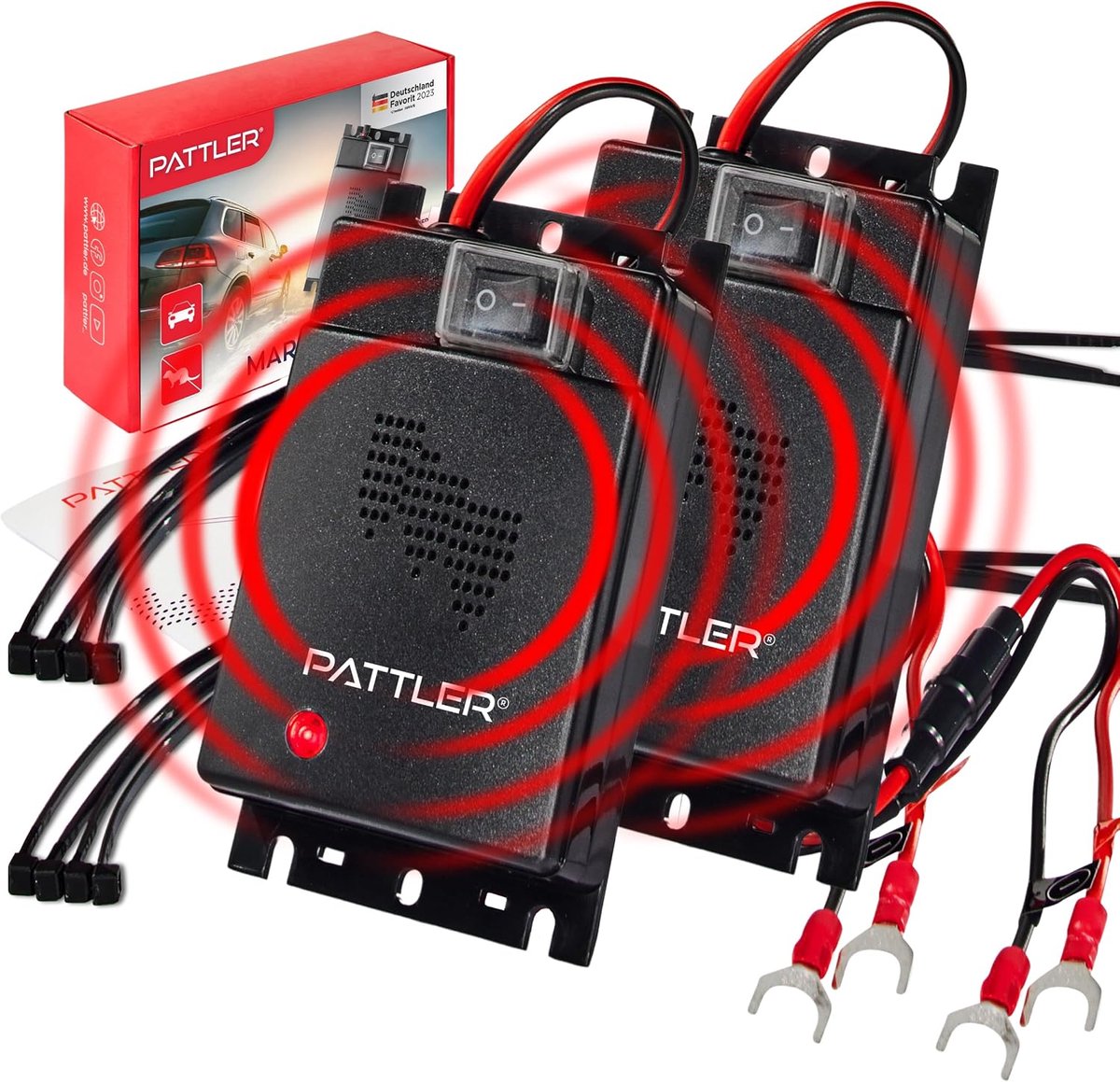 SnelShoppen - Marden Afschrikking voor Auto - Ultrasone Martenbeschermer - 12V Aansluiting - Directe & Langdurige Bescherming - 2 Stuks
