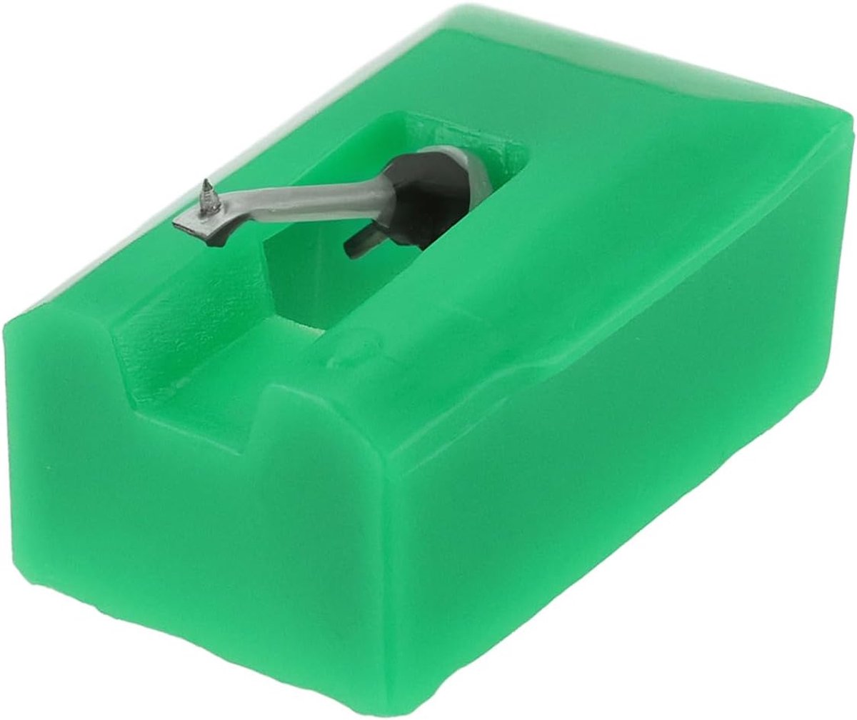 SnelShoppen - Vervangende Stylus voor Platenspeler, Elliptische Stylus Geschikt voor Meerdere Merken, Groen, Perfect voor Audio Enthousiastelingen