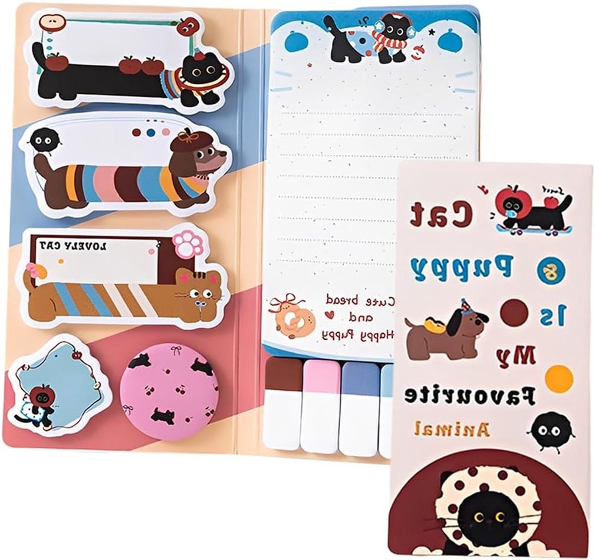 Zelfklevende Notities - Notitieblaadjes Set - Notities Maken - Schattige Hondenmotieven - 440 Vellen - Multicolor