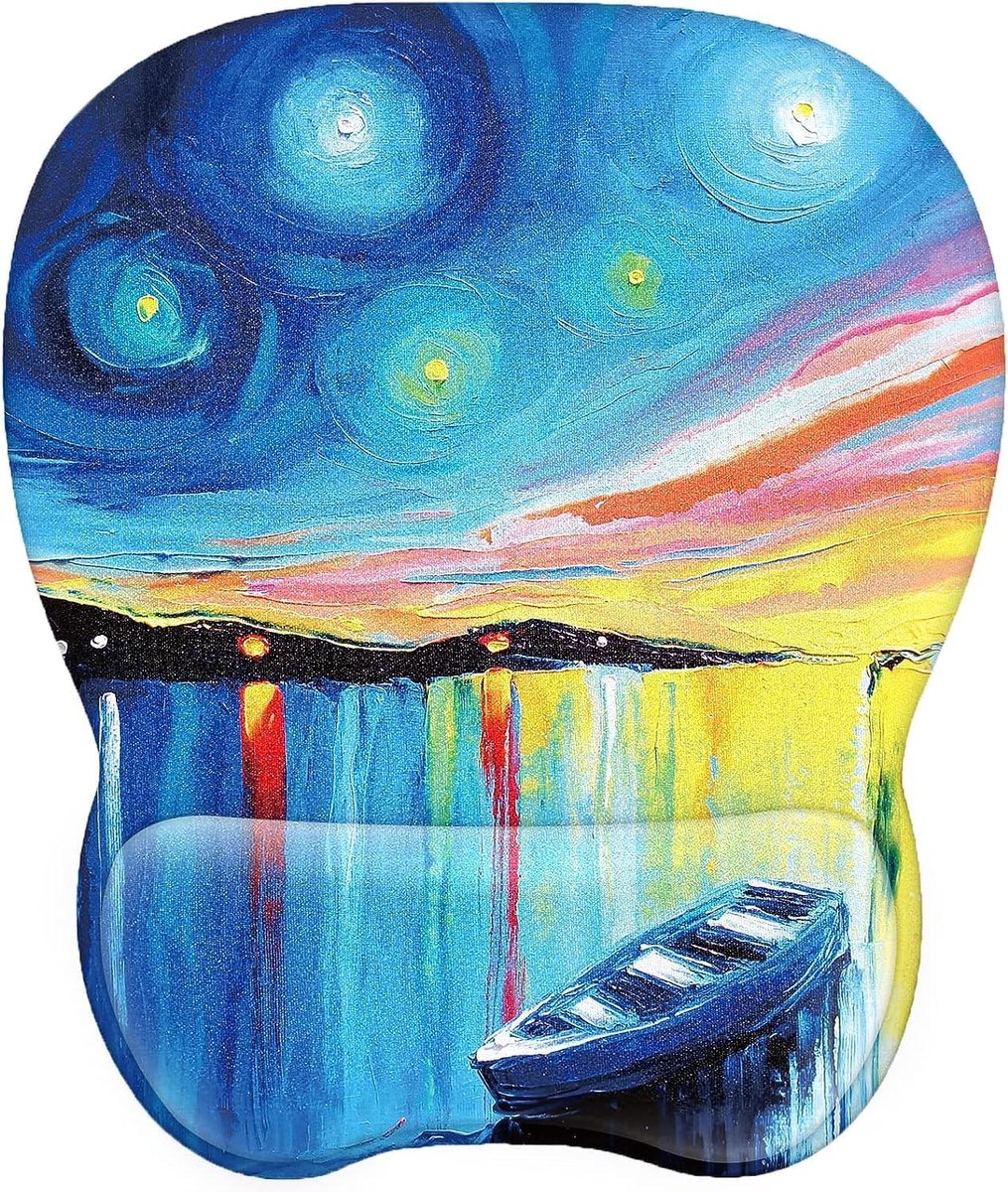 SnelShoppen - Ergonomische Gaming Mouse Pad met Geheugen Foam Polssteun, Ultra Dun en Slijtvast, Antislip Onderkant, Ideaal voor PC en Laptop, Kleur: