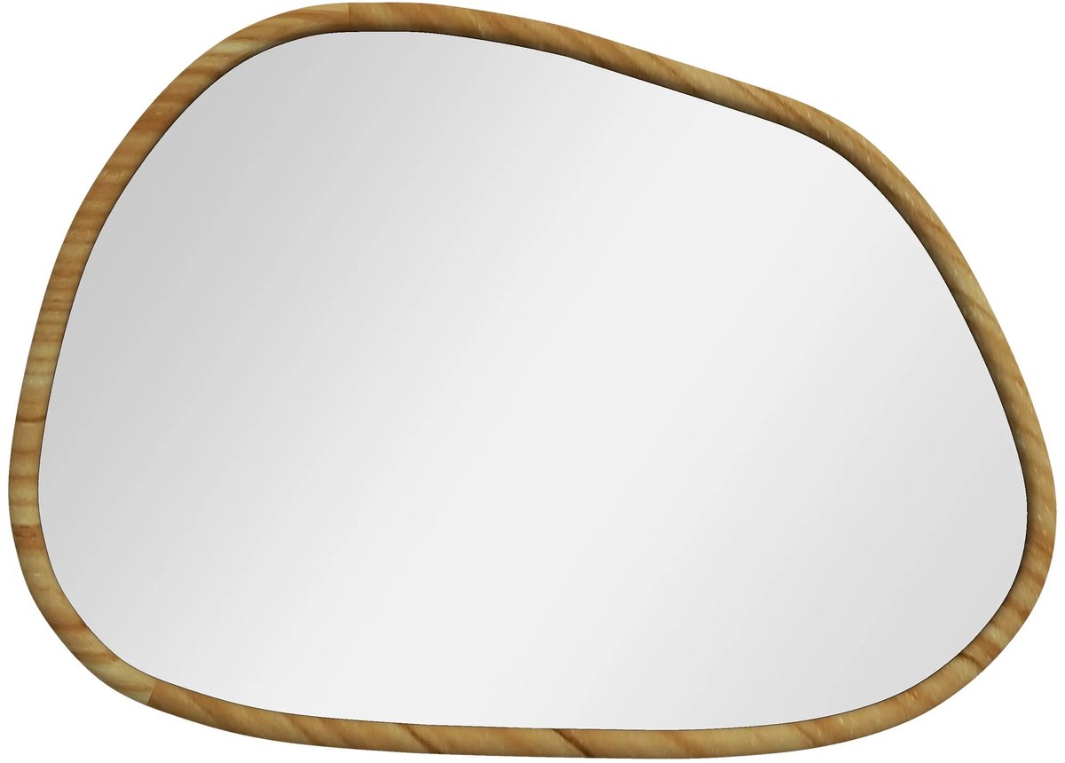 Stervia Ibiza Spiegel - Spiegel Met Houten Rand - Horizontaal En Verticaal - 4 mm Dik Spiegelglas - Houten Frame - 70 x 50 cm