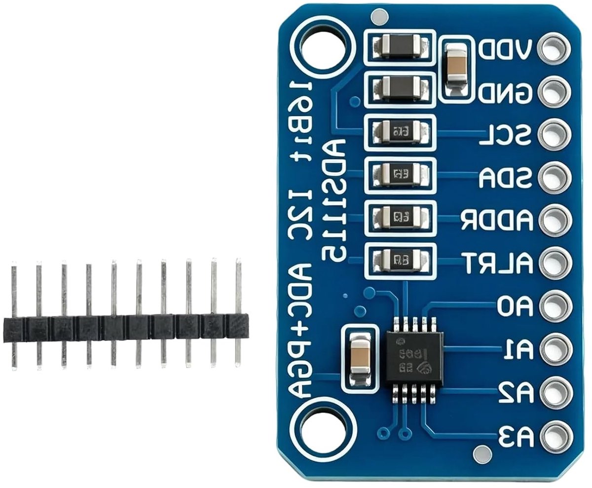 16-bit 4-kanaals analoge digitale converter module voor Arduino en Raspberry Pi met I2C interface voor nauwkeurige metingen in microcontroller projecten