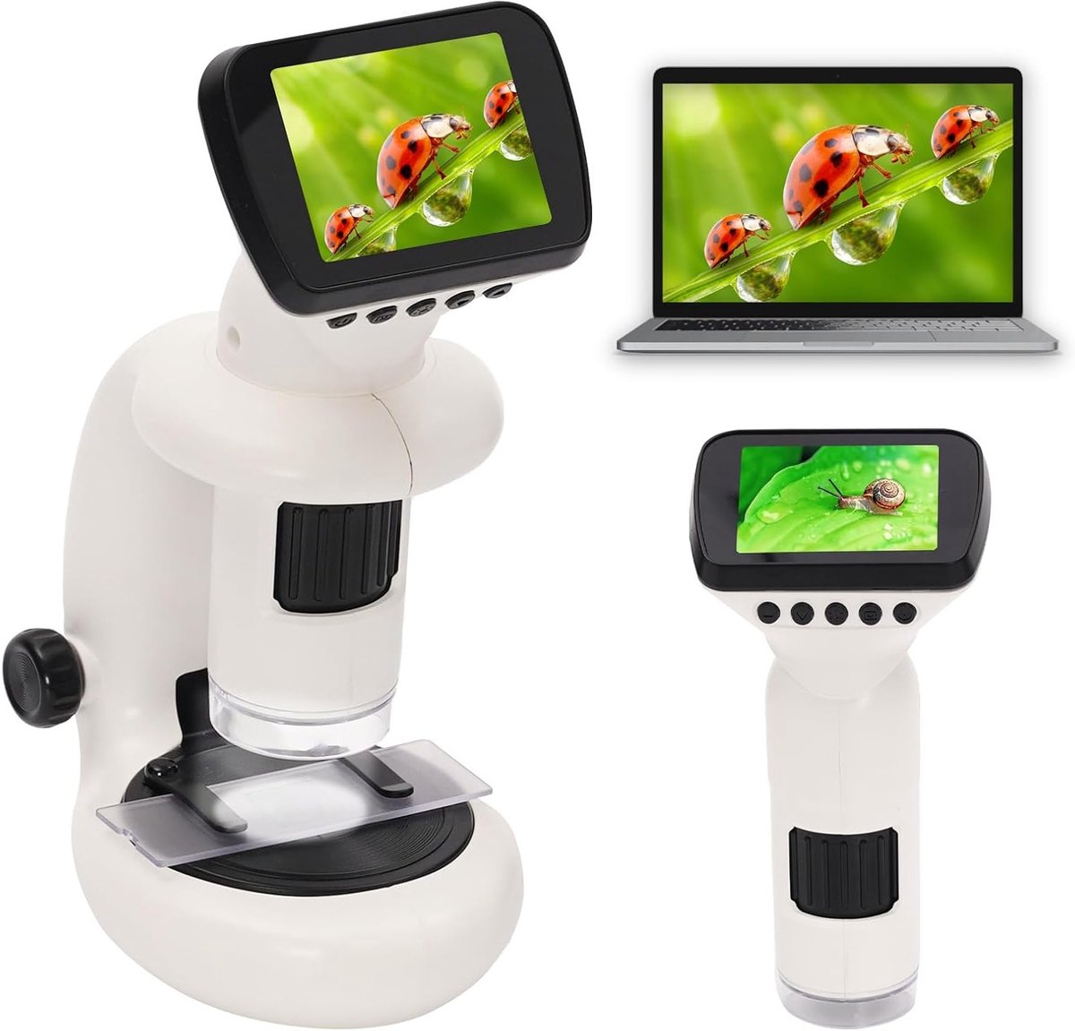 Kindermicroscoop met standaard voor educatief en leuk wetenschappelijk ontdekken, ideaal voor jonge onderzoekers