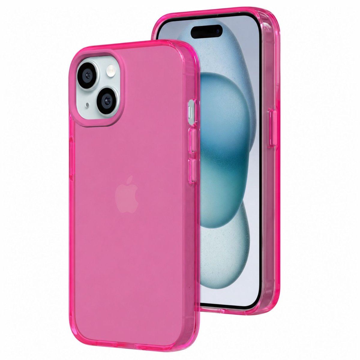 Rhinoshield Clear Hoesje Geschikt voor Apple iPhone 15 Plus | Back Cover | Schokabsorberende TPU bumper | Roze