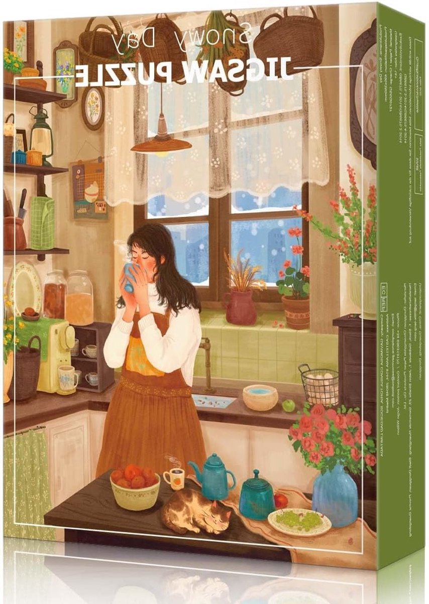 Puzzel van 500 Stukken, Klassieke Familie Puzzel, Groene Cottage, Interactief Speelgoed voor Gezinnen, Perfect Cadeau voor Puzzel Liefhebbers