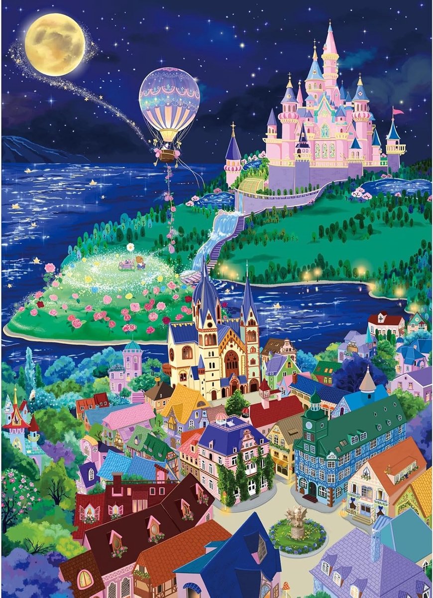 Puzzel 1000 stukjes Koninkrijksnacht, uitdagende puzzel voor volwassenen, perfect als vrijetijdsbesteding en decoratieve muurdecoratie, origineel cadeau idee