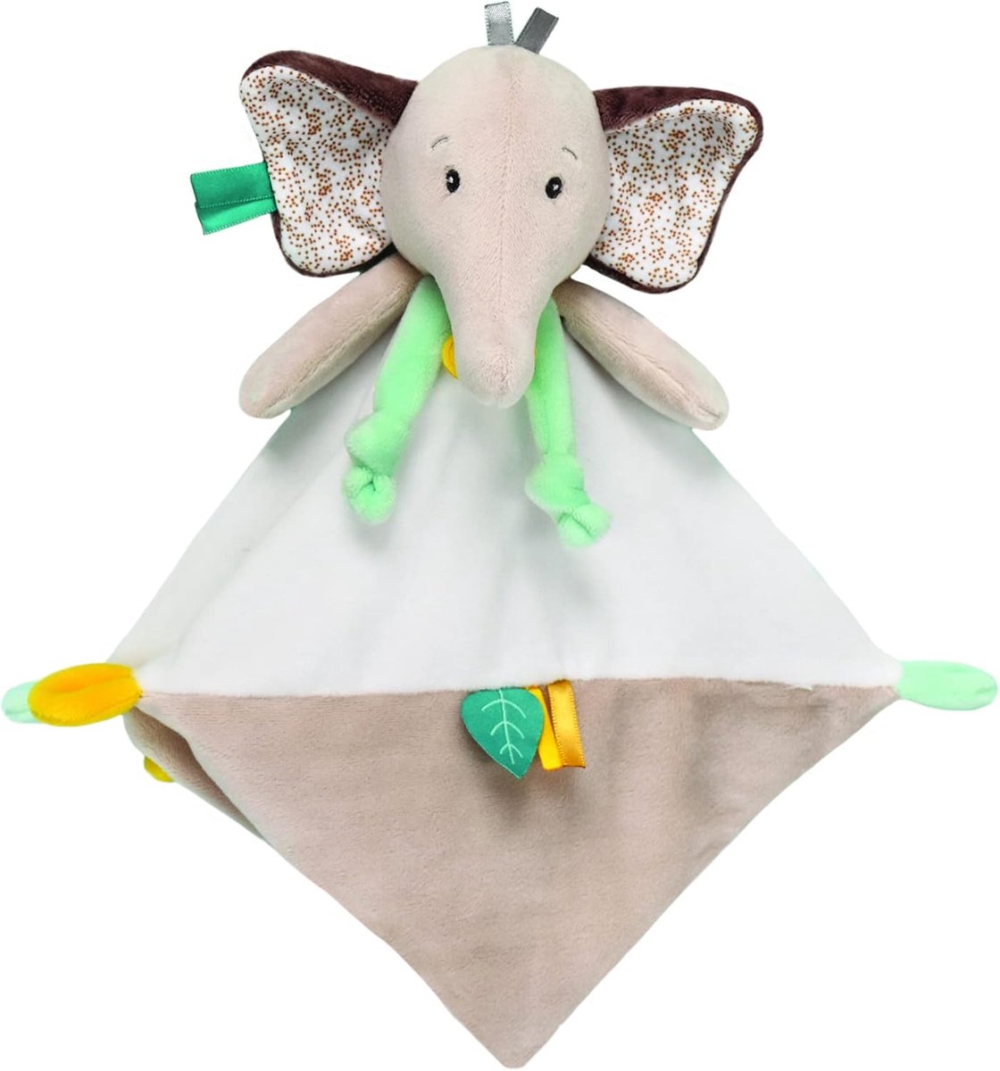 SnelShoppen - Baby Nat' Knuffel Olifant - BN0625 - Grijs - Cuddle Dier - Geschikt vanaf Geboorte - 30° Wasbaar - Natuurlijk Droogend - Perfect voor Ba