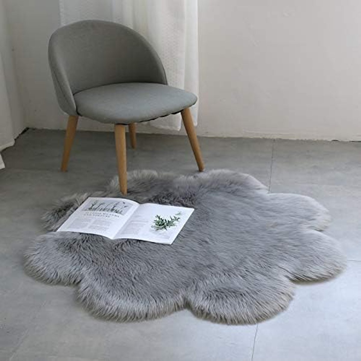 SnelShoppen - Faux Bont Vacht Tapijt - Superzacht Lamsvacht Imitatie - Langharig - 45x45, 60x60 en 90x90 cm - Hypoallergeen - Perfect voor Bed, Bank o