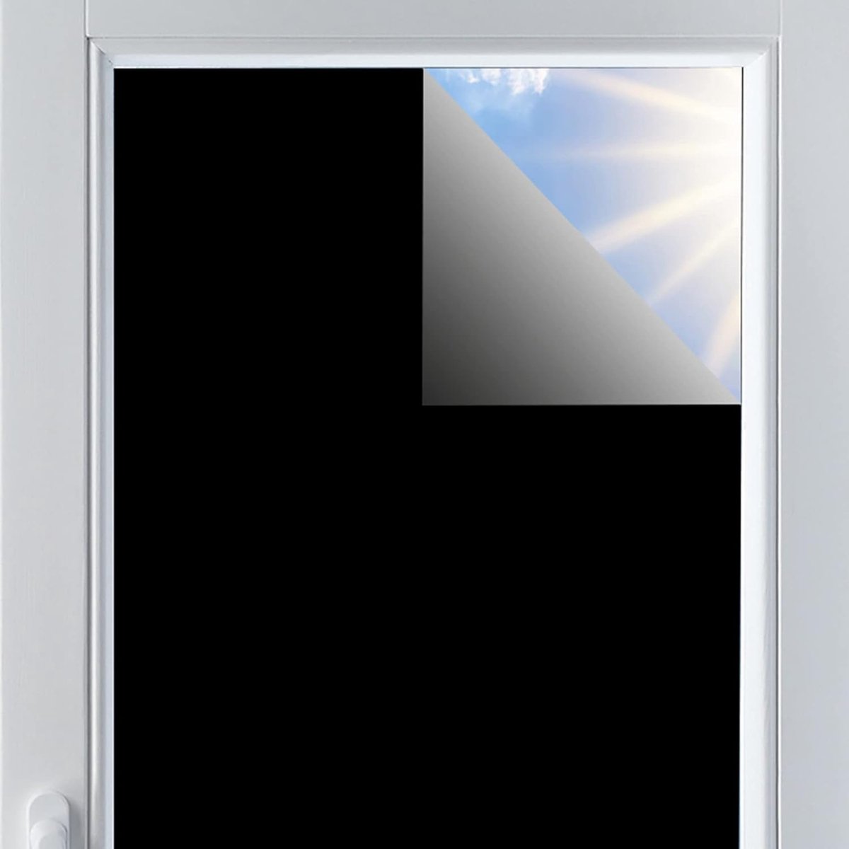 SnelShoppen - Blackoutstof per Meter - 100% Zonnebescherming Opaque Blackout Stof met Thermische Coating voor Raam, Dakramen, Caravans, 200 x 145 cm,